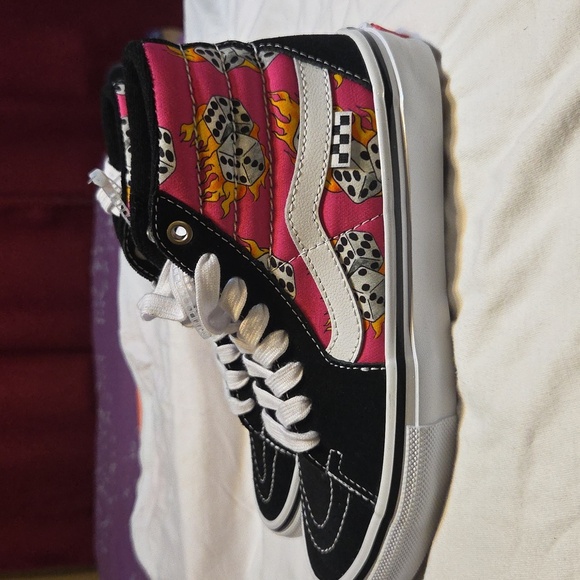 Vans Black and White High-Top Sneakers with Suede Upper - Picture 3 of 4